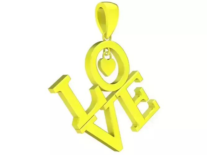 6581 Letters Love Women Pendant