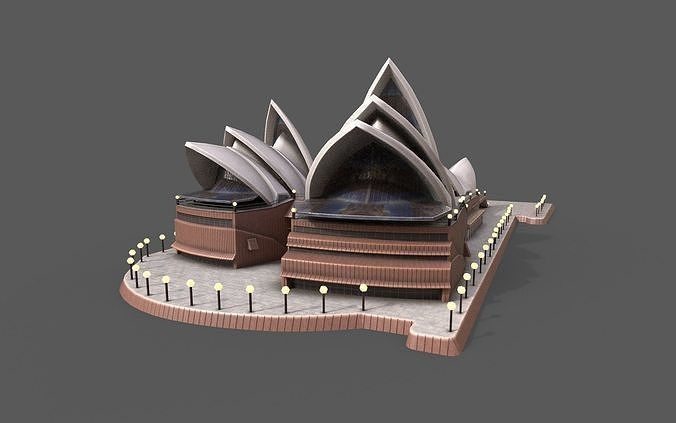 Sydney opera house  poly and model optimized already Low-poly 3D model 5