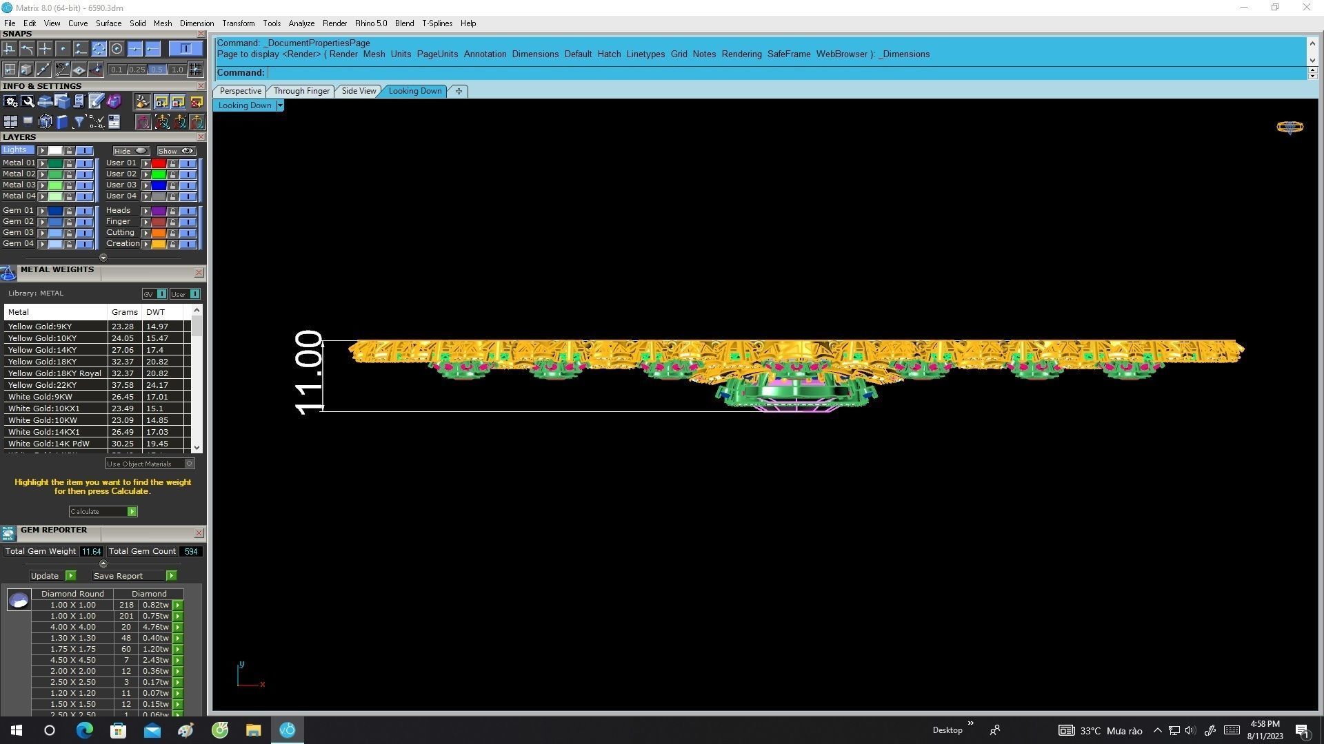 6590 Luxury Fashion Diamond Women Necklace 3D print model_2