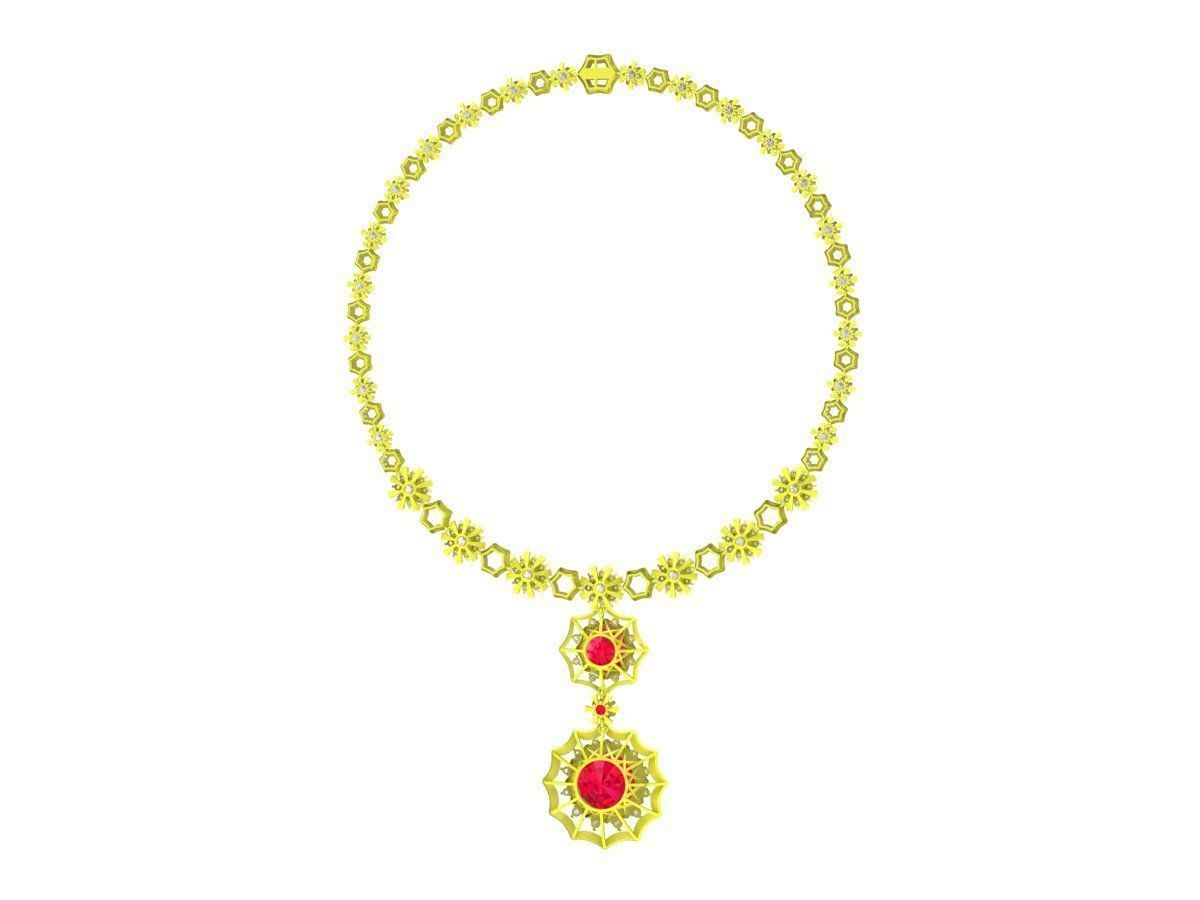 6590 Luxury Fashion Diamond Women Necklace 3D print model_1