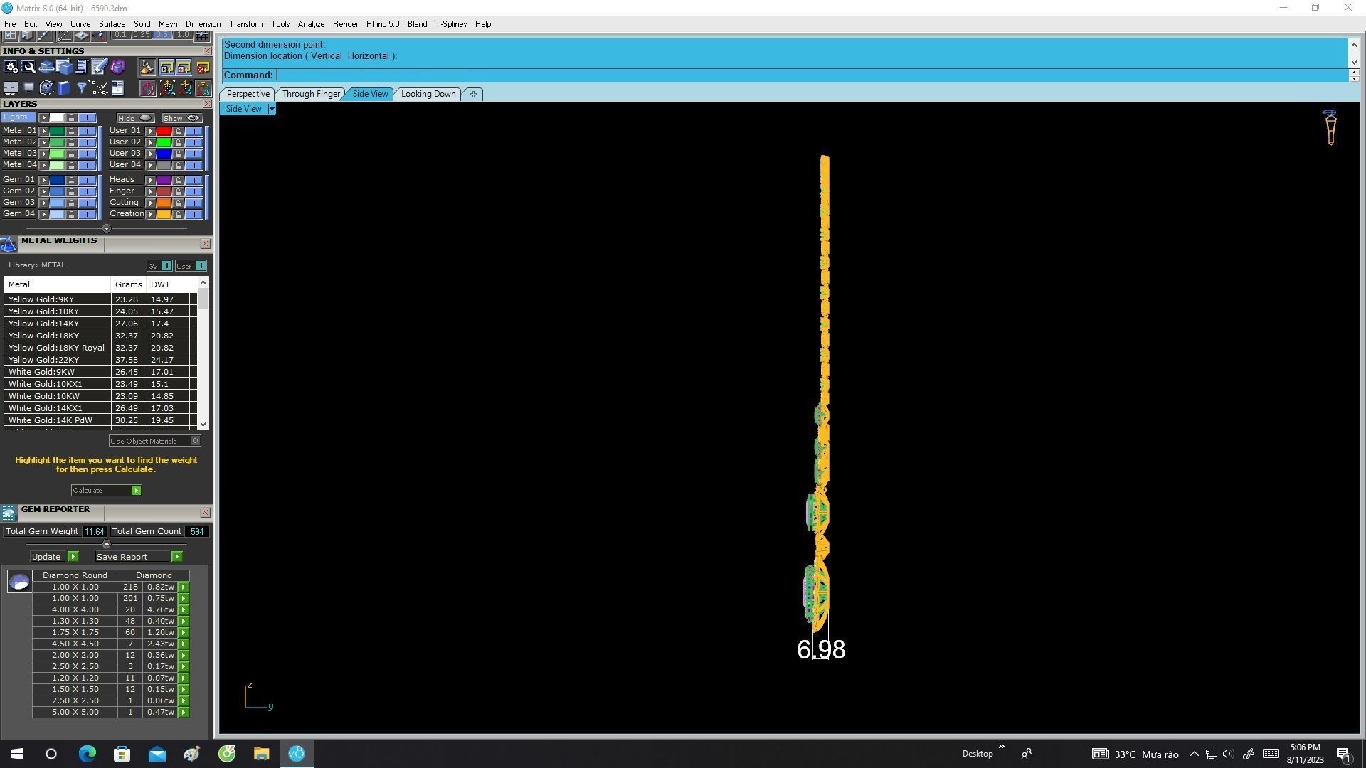 6590 Luxury Fashion Diamond Women Necklace 3D print model_4