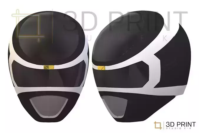Power Rangers In Space Black Ranger helmet 3D print model