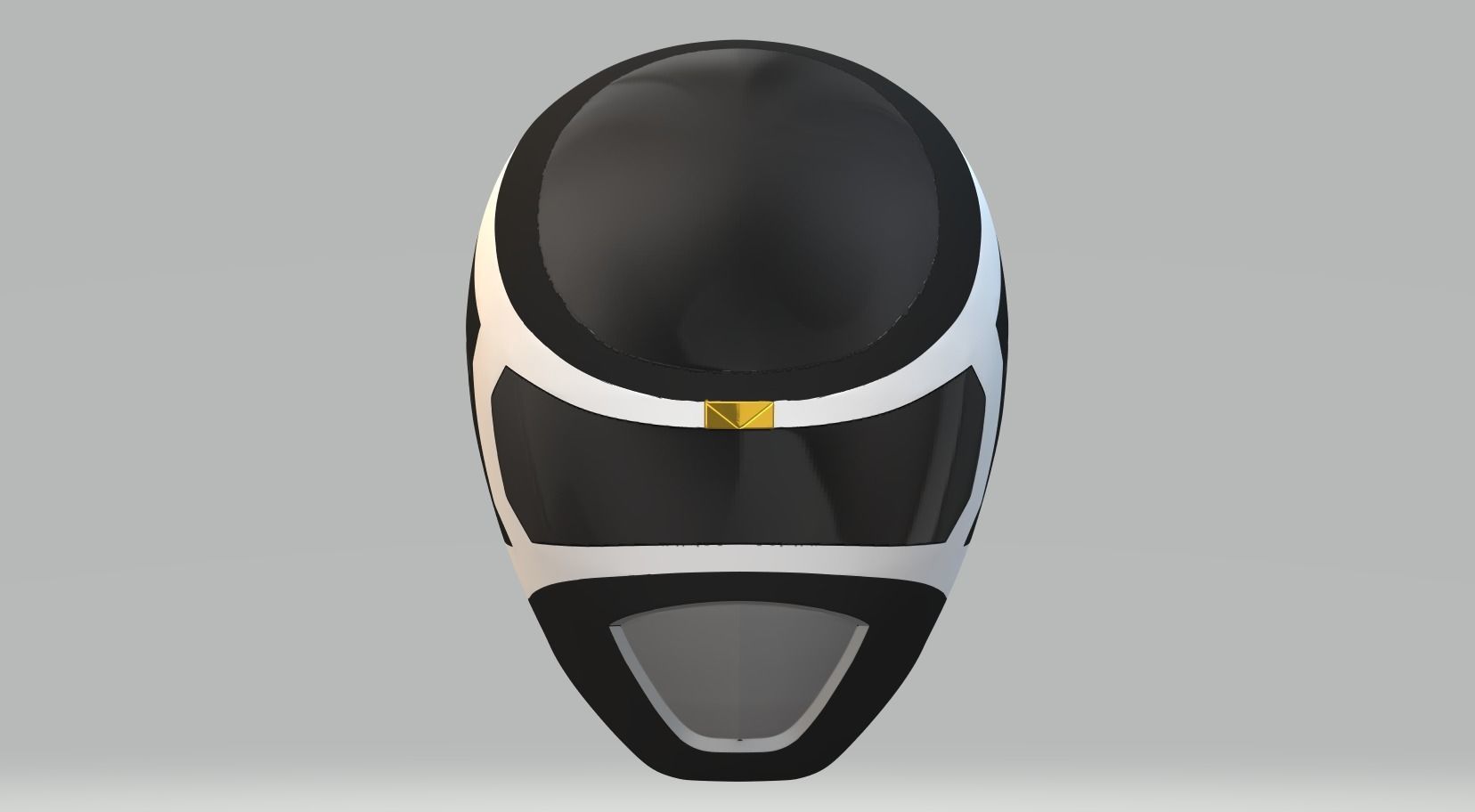 Power Rangers In Space Black Ranger helmet 3D print model_1