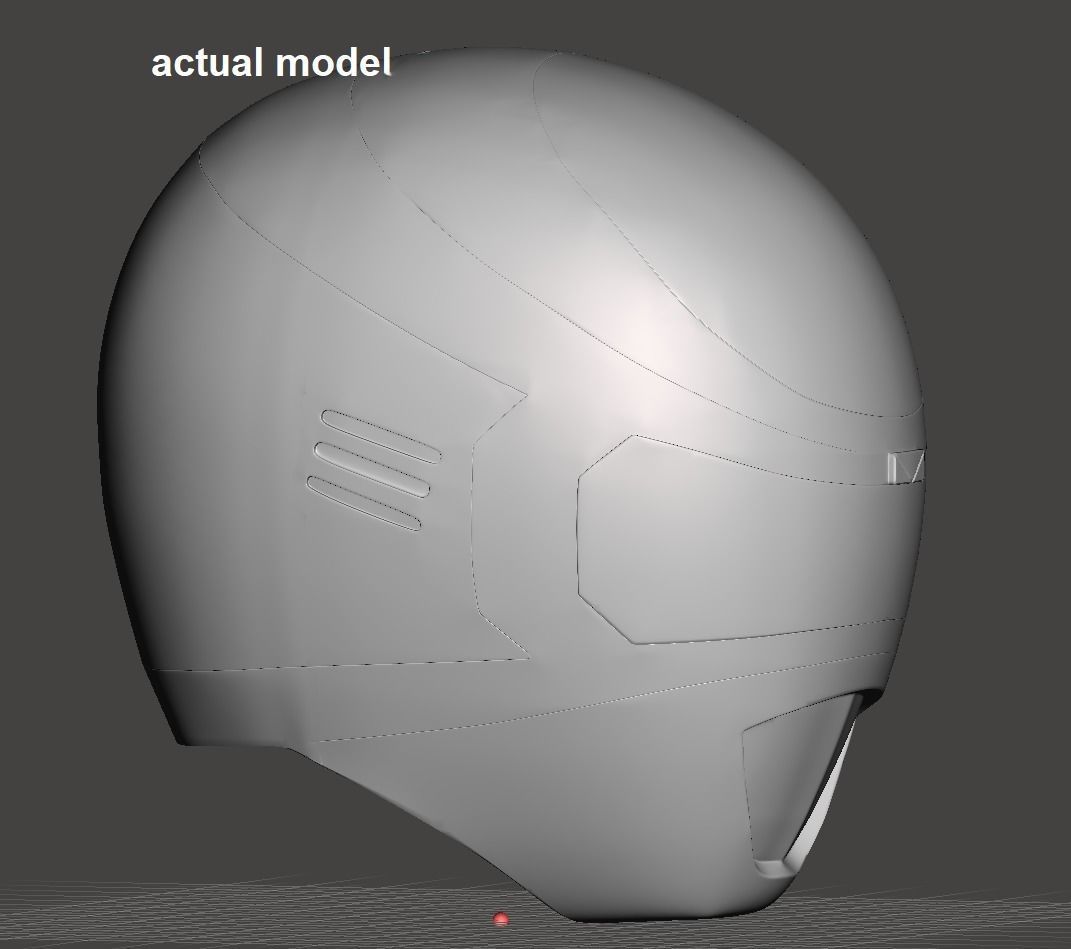 Power Rangers In Space Black Ranger helmet 3D print model_4