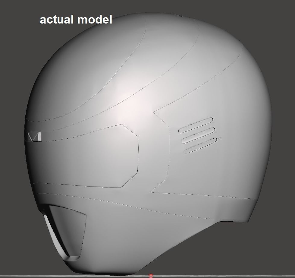 Power Rangers In Space Black Ranger helmet 3D print model_3