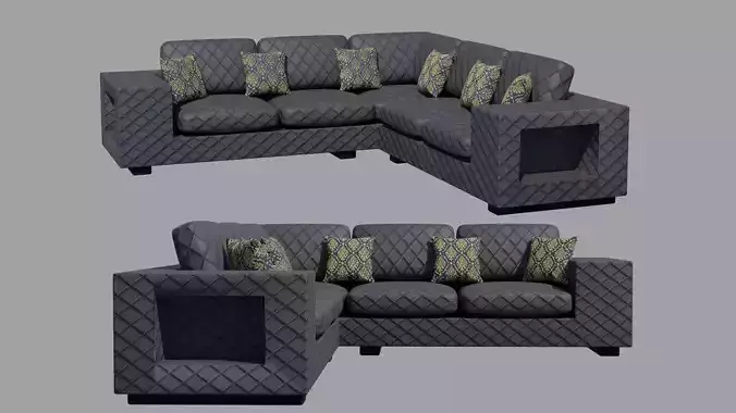 Black Color Sofa Set