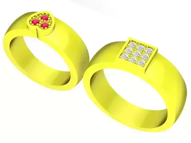 6602 Jewerly Art Diamond Wedding Rings