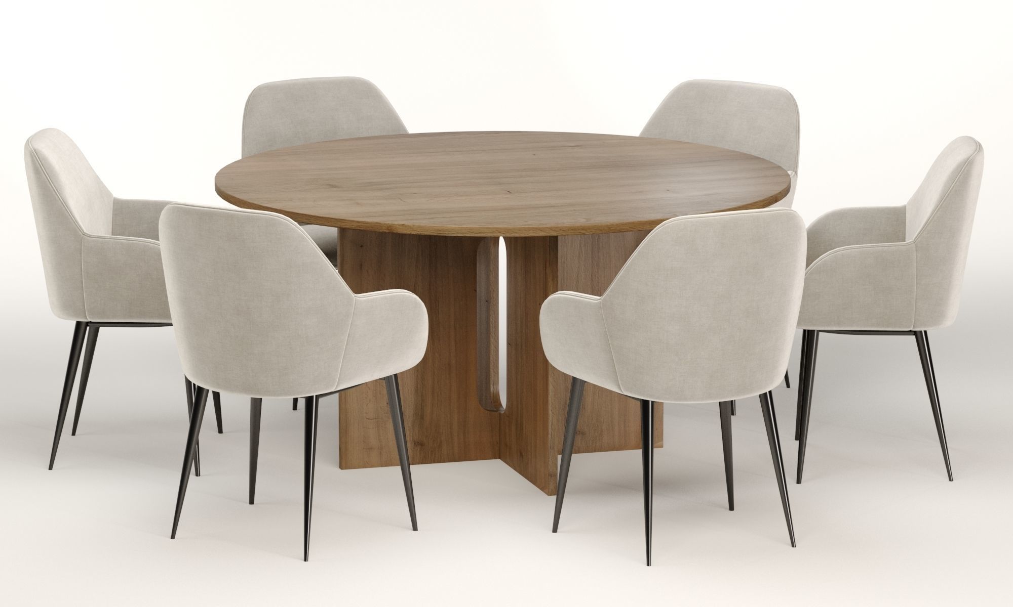 Androgyne dinning set 3D model_2