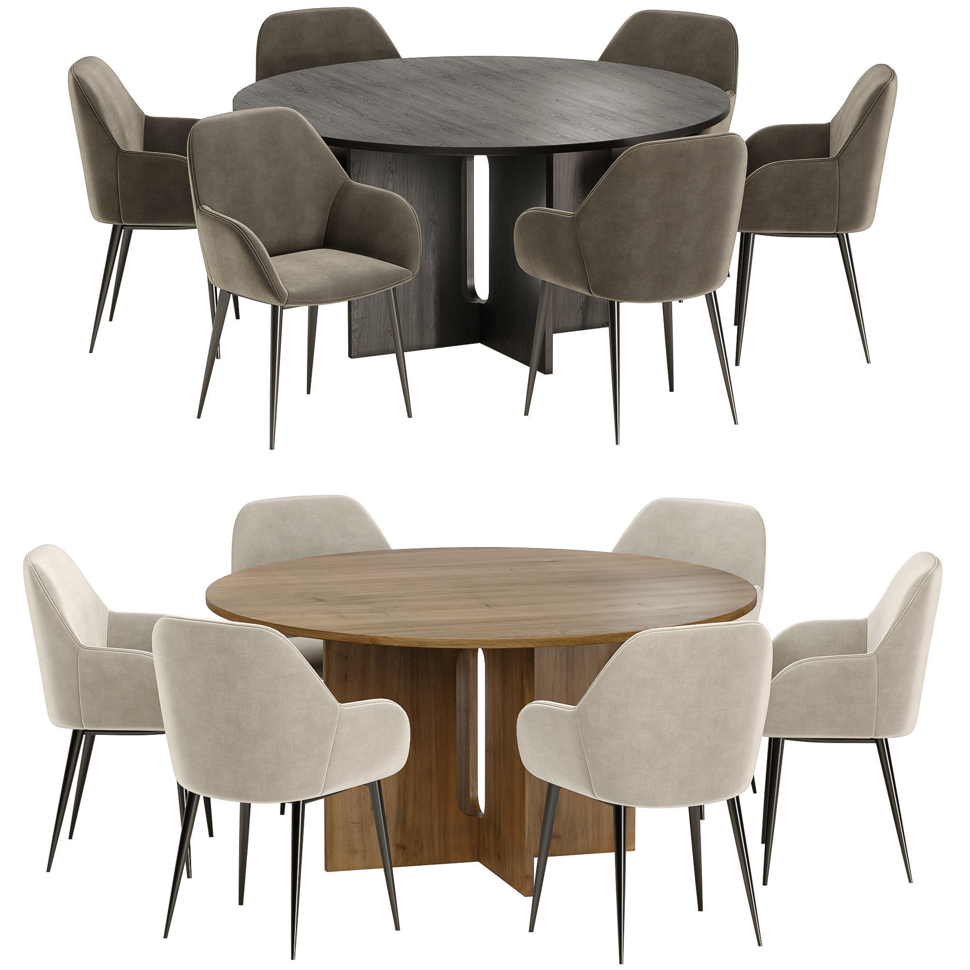 Androgyne dinning set 3D model_1