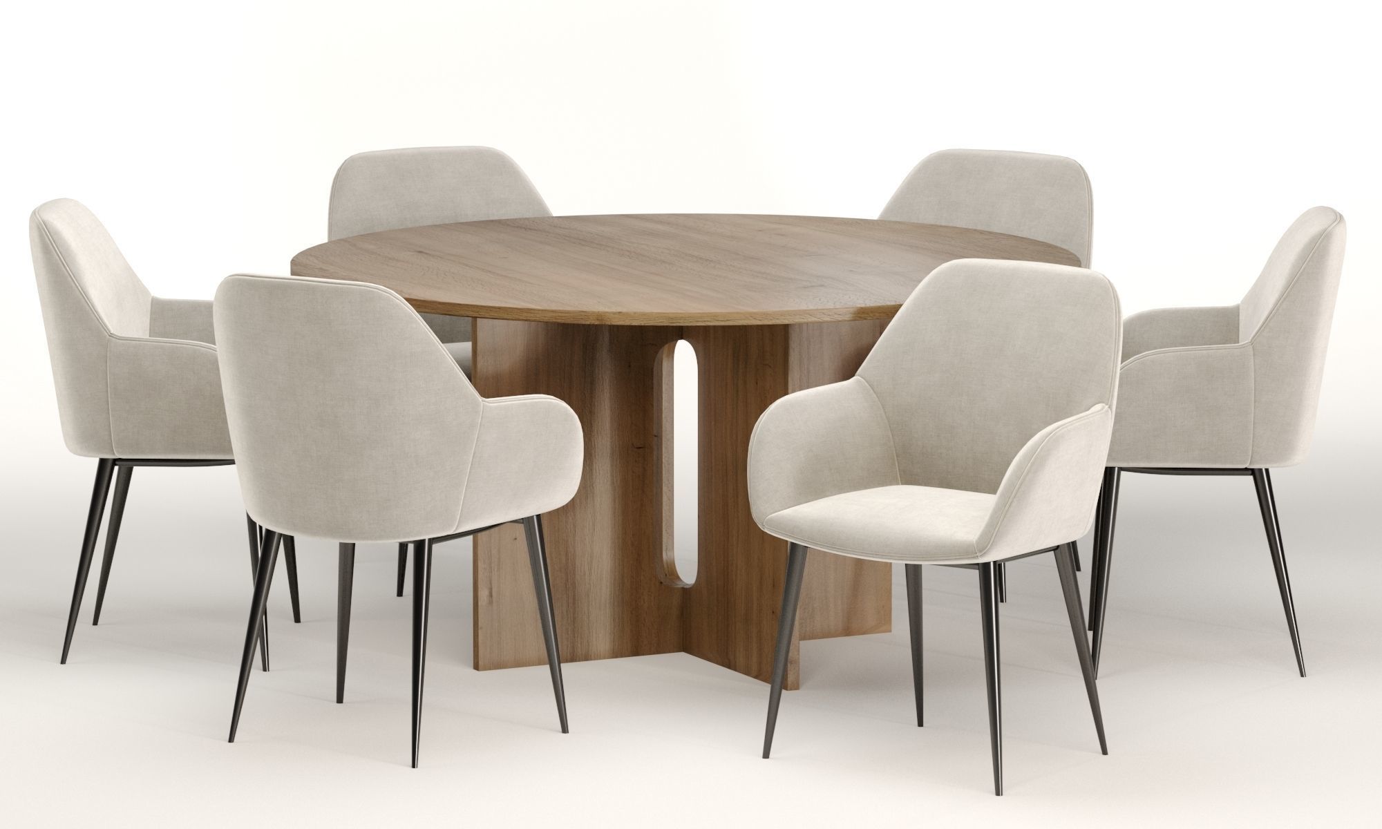 Androgyne dinning set 3D model_4