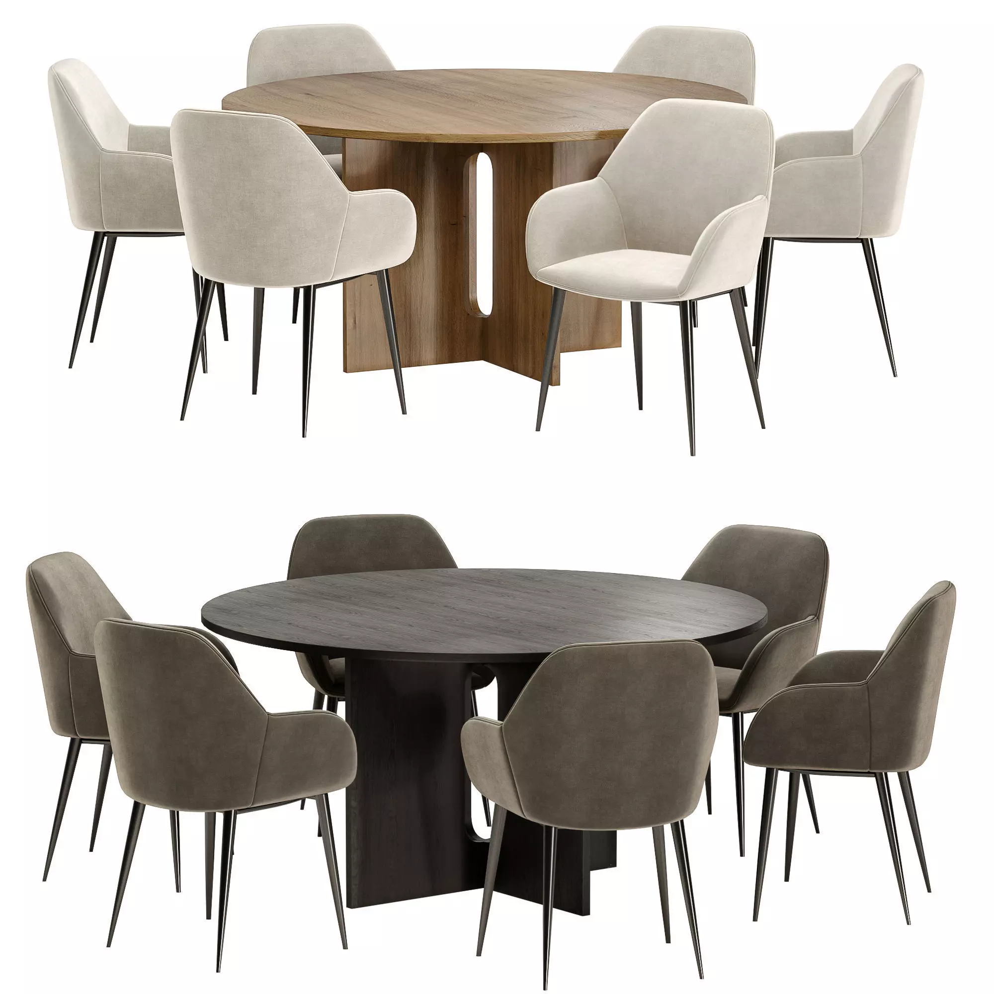 Androgyne dinning set 3D model_0