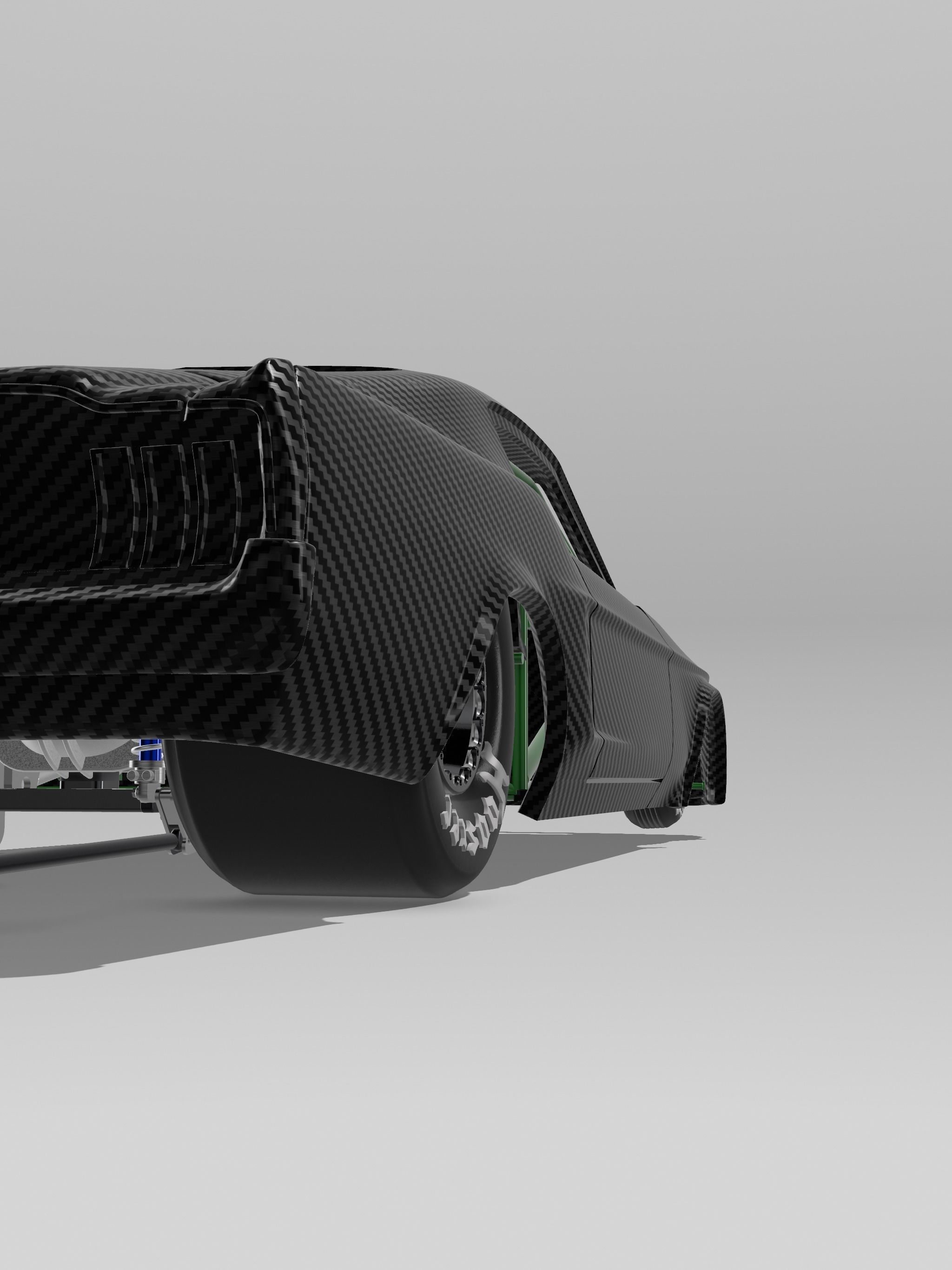 1967 STANG Fastback ProMod Drag Tire set Front N Back Hoosiers 3D print model_9