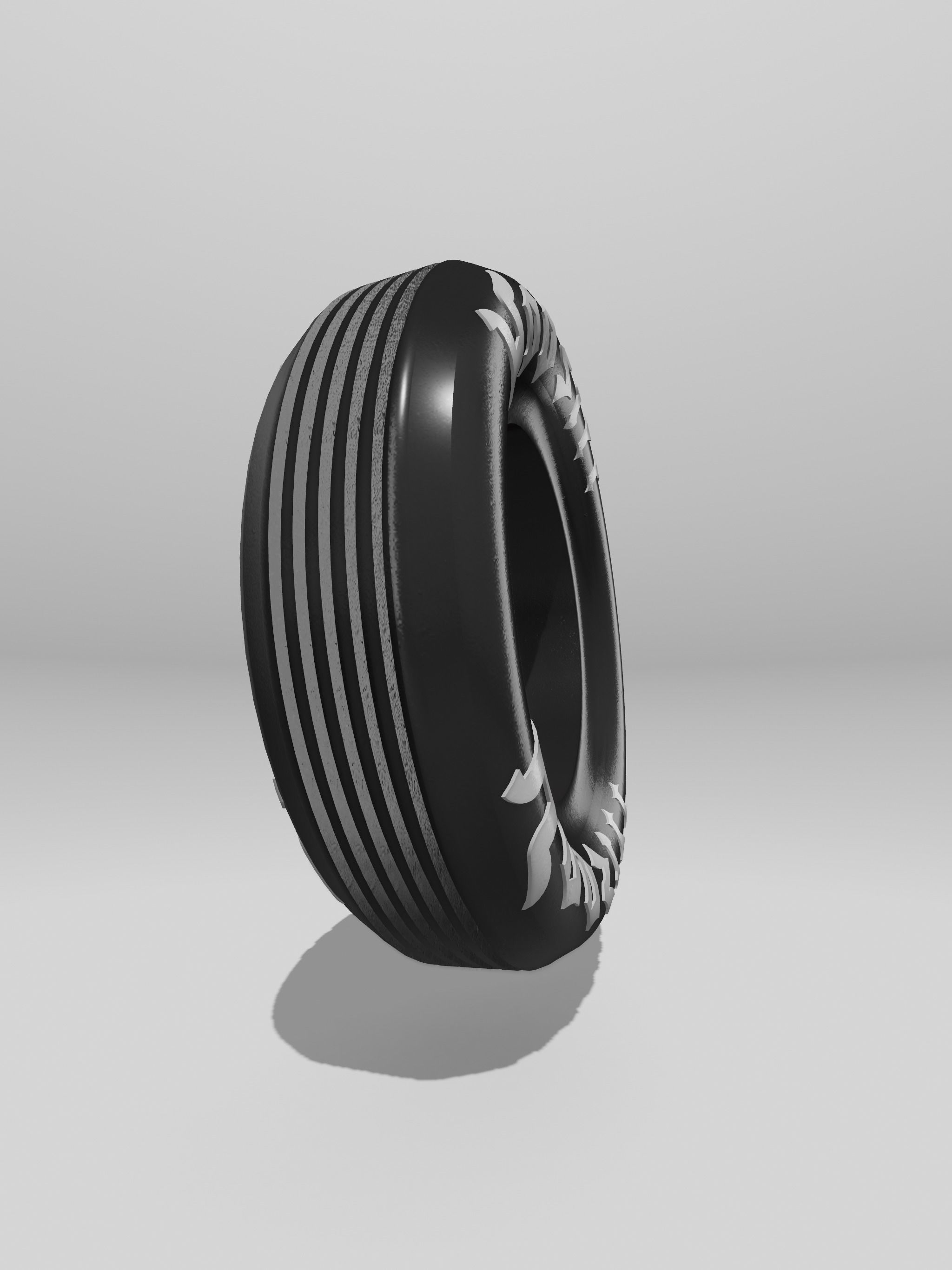 1967 STANG Fastback ProMod Drag Tire set Front N Back Hoosiers 3D print model_5