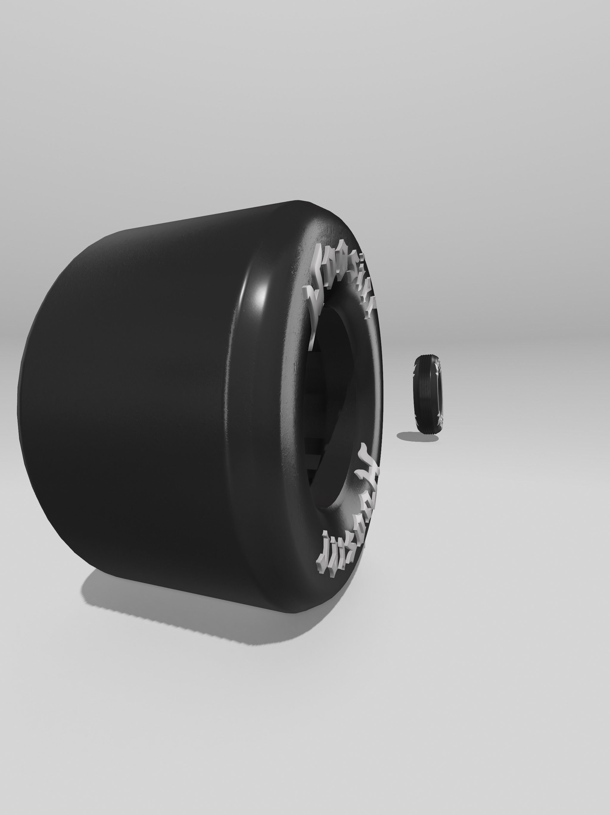 1967 STANG Fastback ProMod Drag Tire set Front N Back Hoosiers 3D print model_6