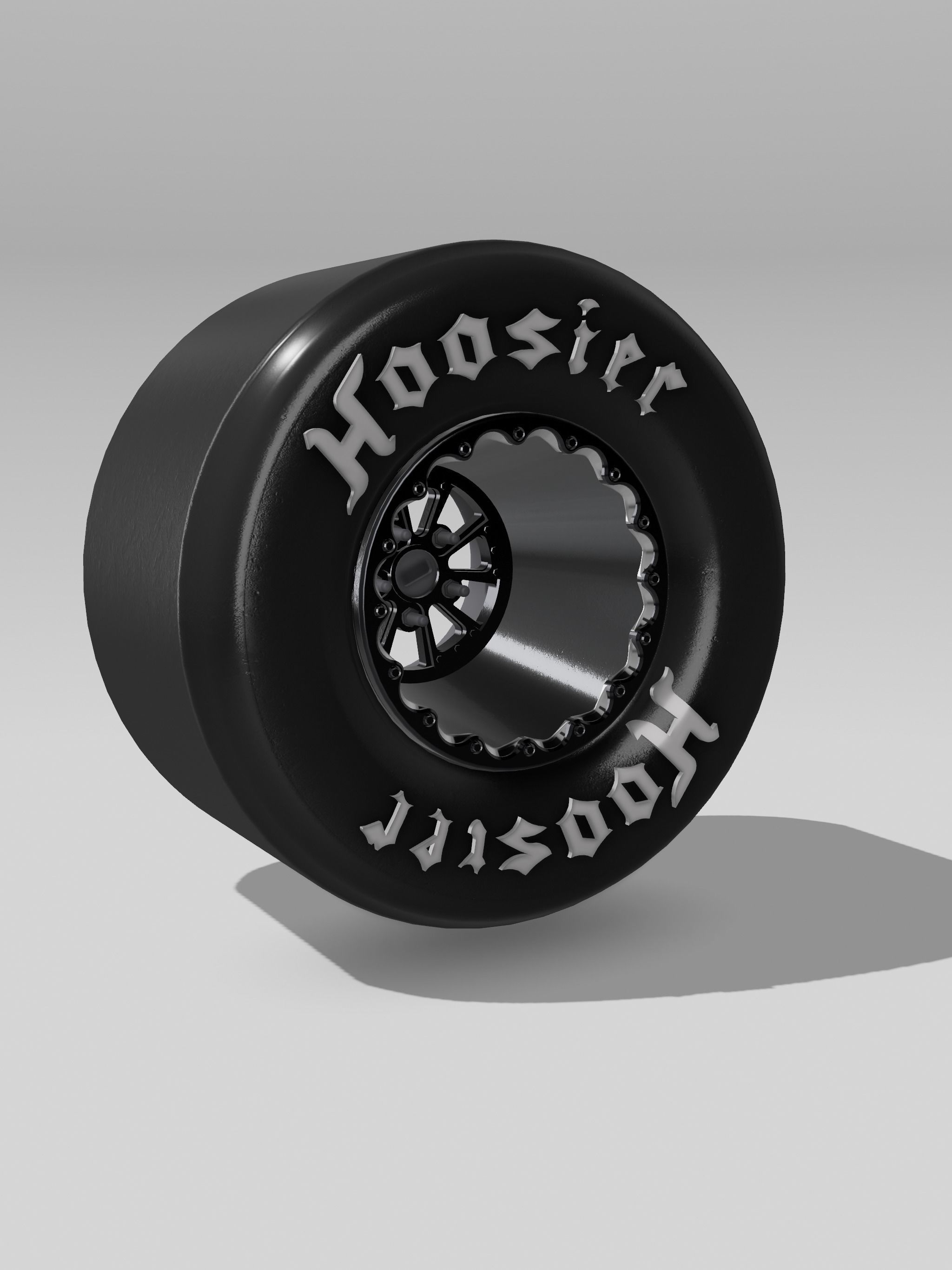 1967 STANG Fastback ProMod Drag Tire set Front N Back Hoosiers 3D print model_10