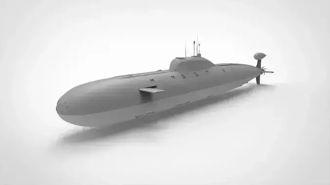 Akula-class submarine 3D model