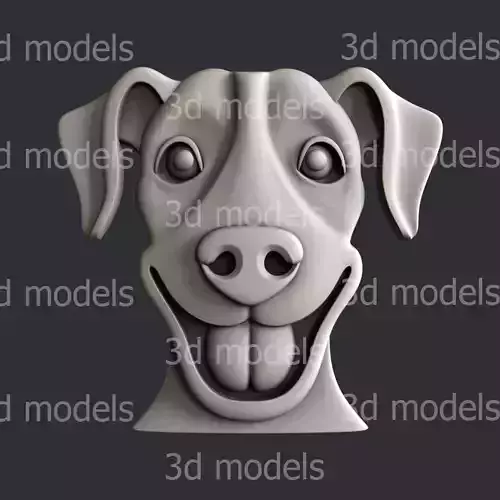 3d STL models for CNC or 3d printer Dog P472