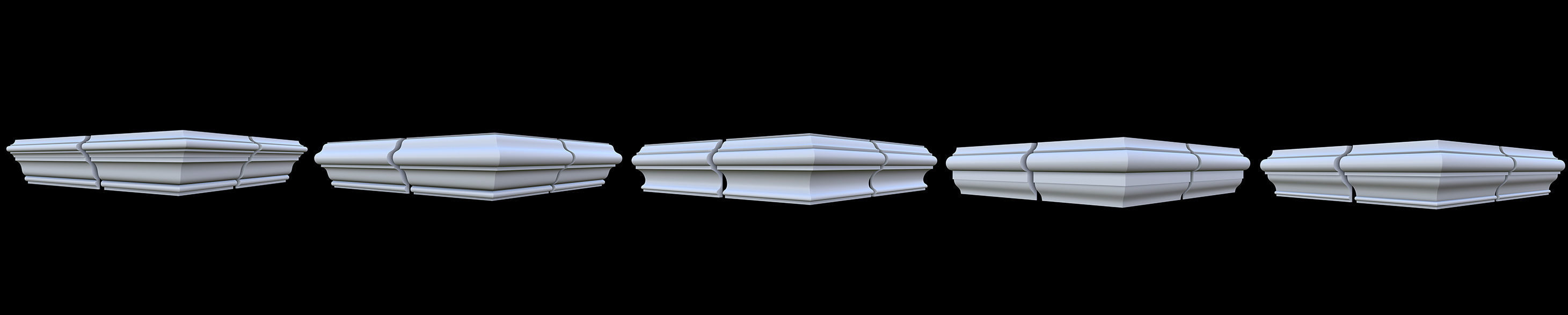 140 Ceiling Base Mesh Pack Low-poly 3D model_1