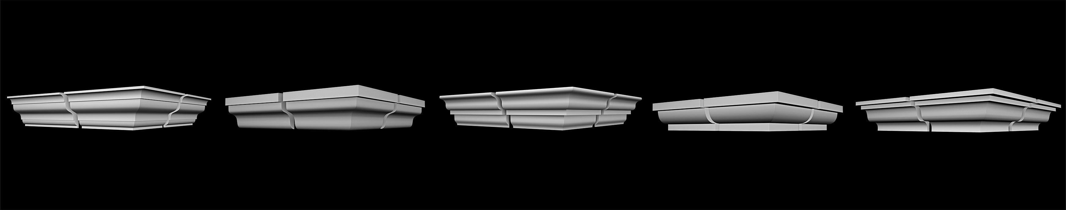 140 Ceiling Base Mesh Pack Low-poly 3D model_9