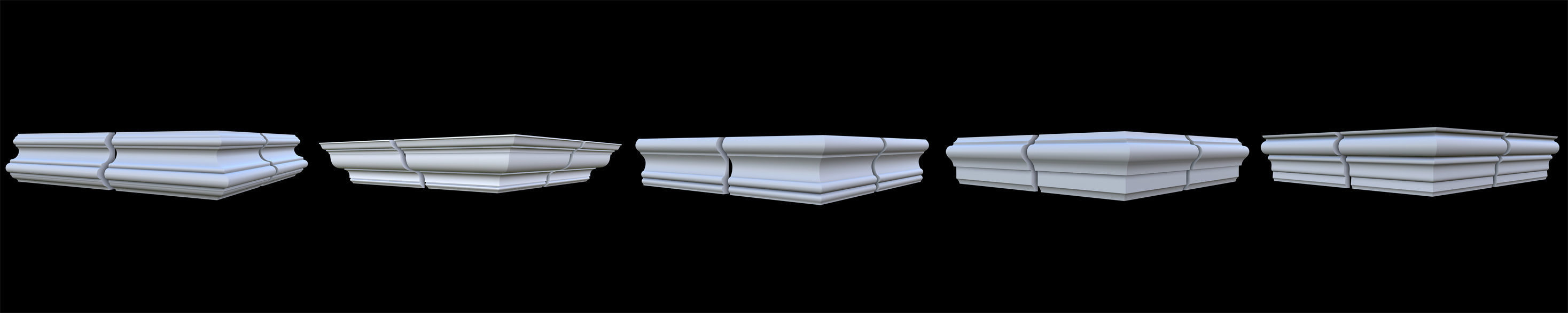 140 Ceiling Base Mesh Pack Low-poly 3D model_2