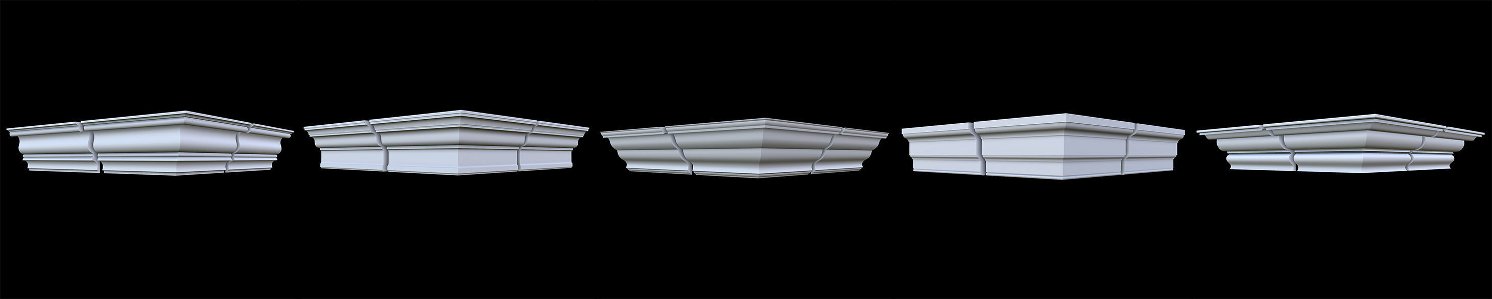 140 Ceiling Base Mesh Pack Low-poly 3D model_6