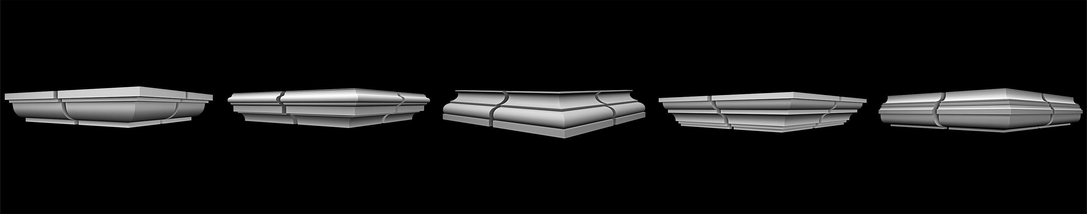 140 Ceiling Base Mesh Pack Low-poly 3D model_12