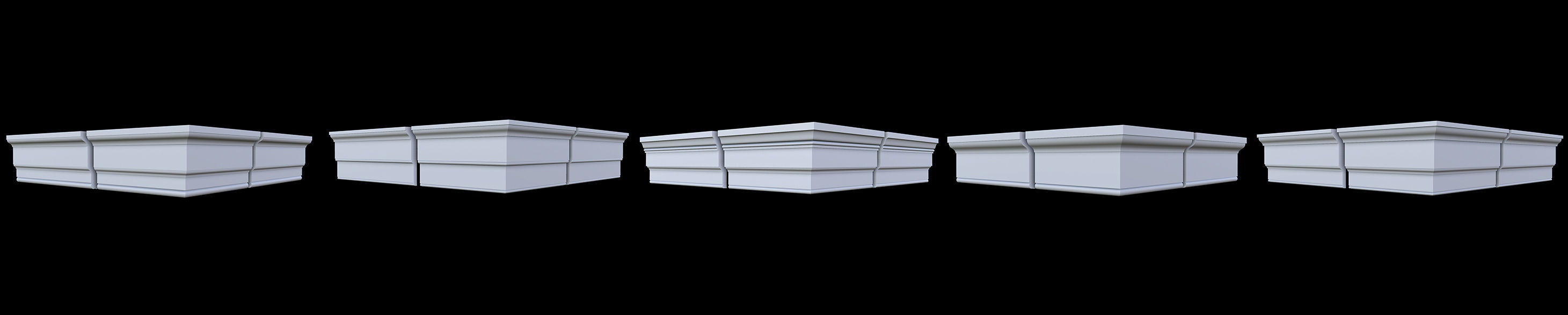 140 Ceiling Base Mesh Pack Low-poly 3D model_3