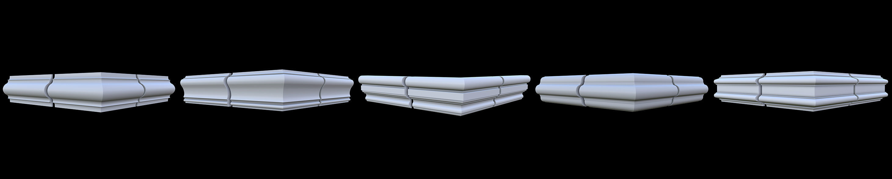 140 Ceiling Base Mesh Pack Low-poly 3D model_7