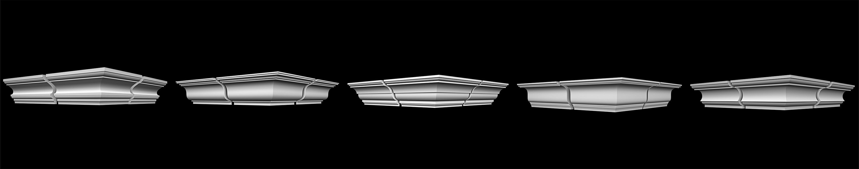 140 Ceiling Base Mesh Pack Low-poly 3D model_14