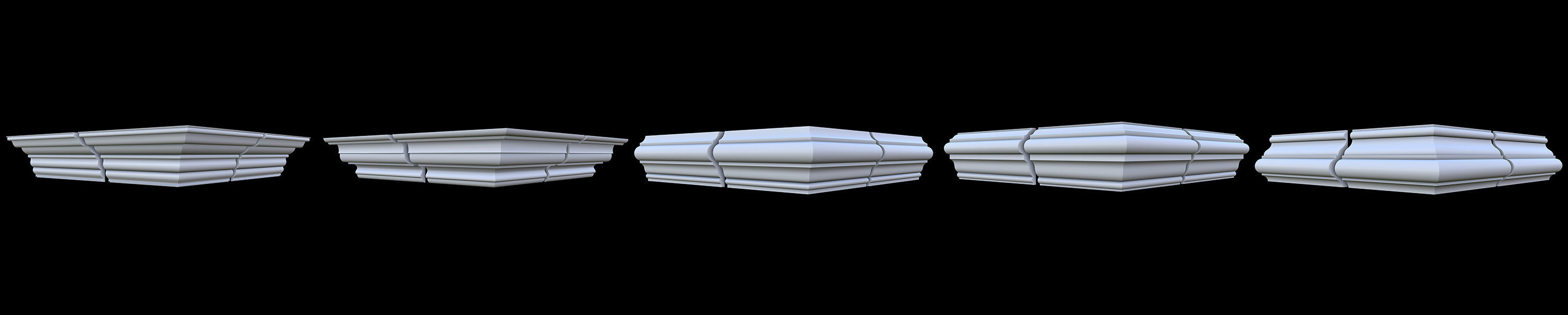 140 Ceiling Base Mesh Pack Low-poly 3D model_5