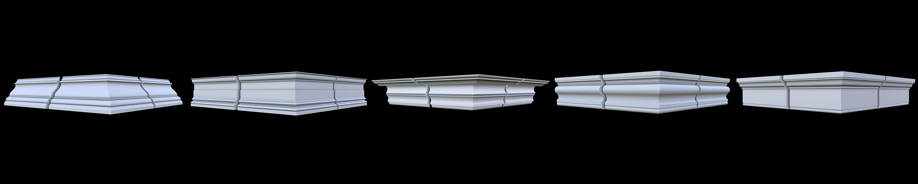 140 Ceiling Base Mesh Pack Low-poly 3D model_4