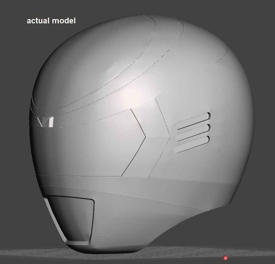 Power Rangers In Space Yellow Ranger helmet 3D print model_5