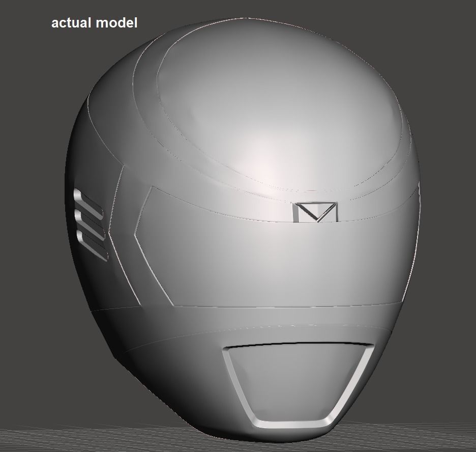 Power Rangers In Space Yellow Ranger helmet 3D print model_6