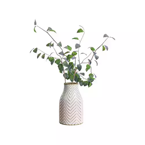 Vase with plant