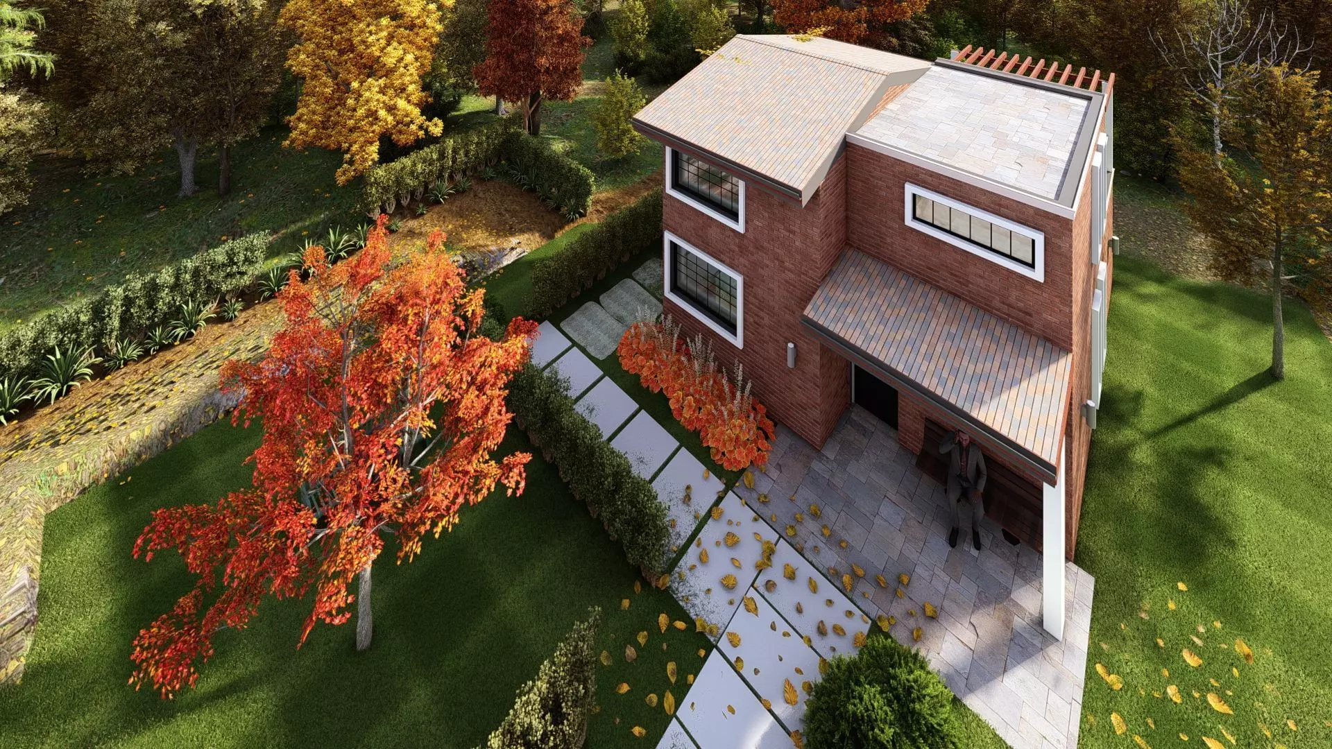 Small 3 Bedroom Floor Plan Low-poly 3D model
