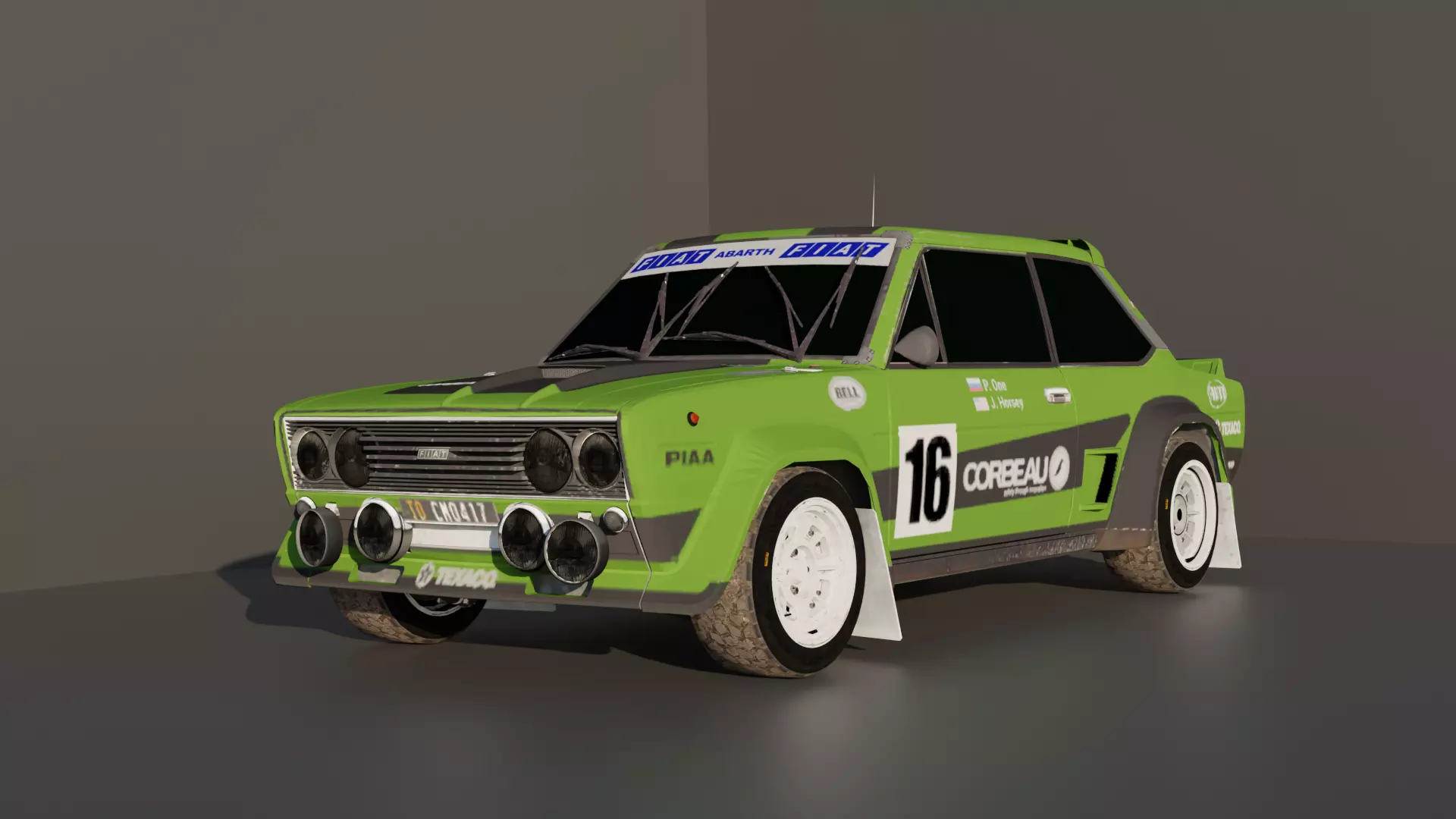 1977 Fiat 131 Abarth Free 3D model