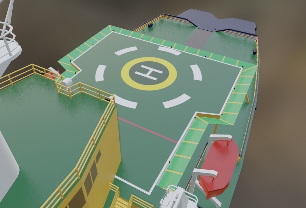 Swedish Atle class icebreakers Atle Frej Ymer Low-poly 3D model_4