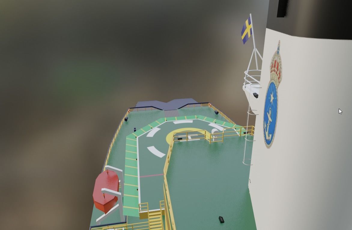 Swedish Atle class icebreakers Atle Frej Ymer Low-poly 3D model_13