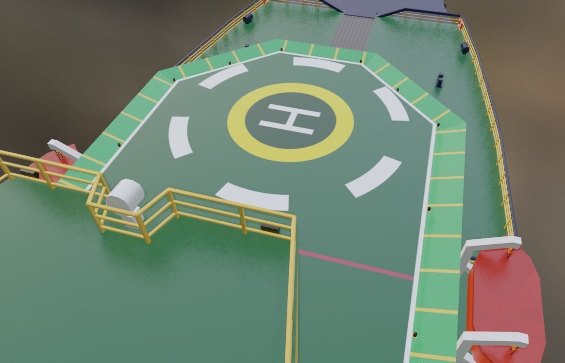 Swedish Atle class icebreakers Atle Frej Ymer Low-poly 3D model_3