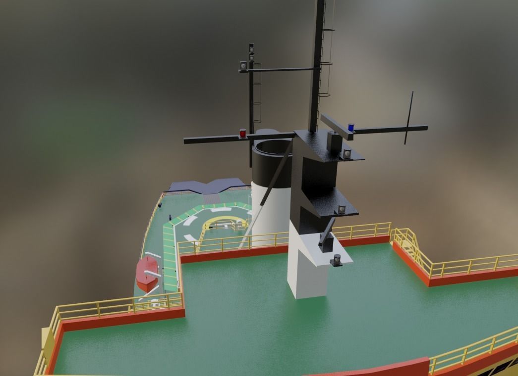 Swedish Atle class icebreakers Atle Frej Ymer Low-poly 3D model_12