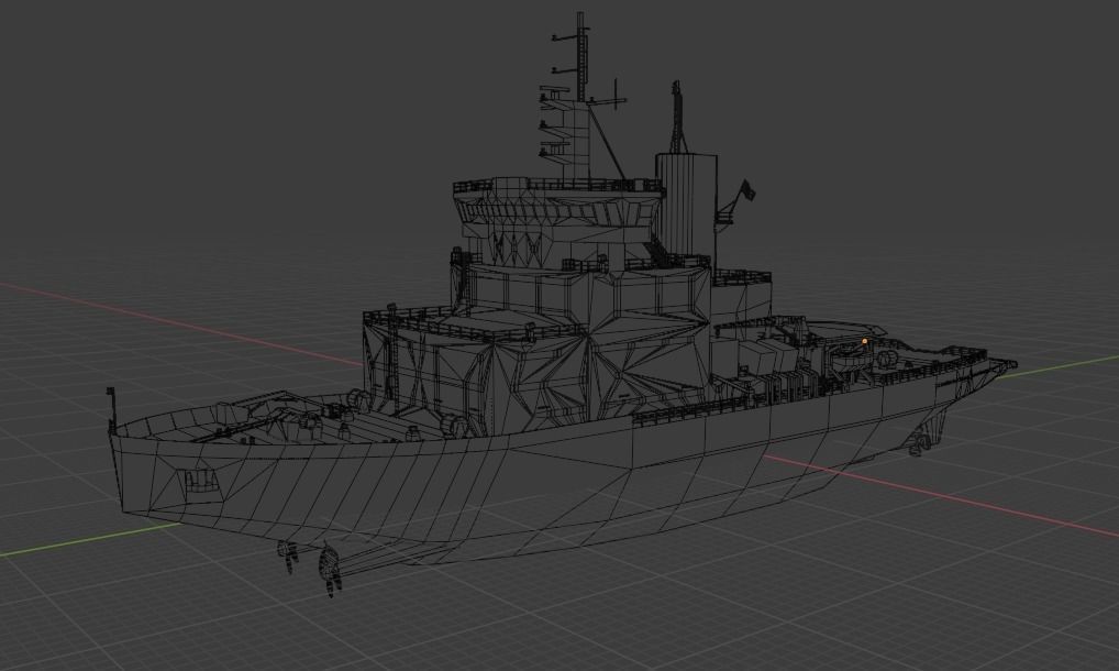 Swedish Atle class icebreakers Atle Frej Ymer Low-poly 3D model_5