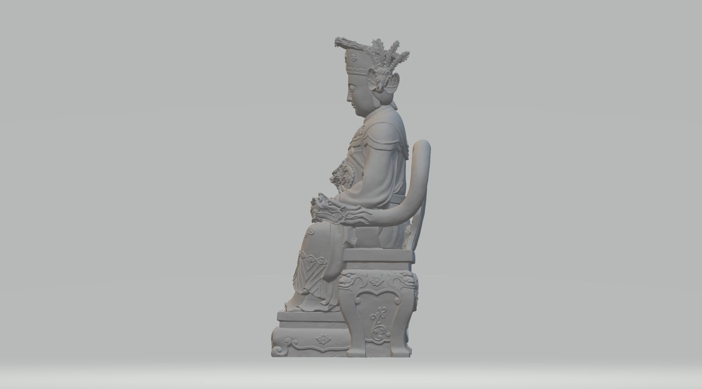 Chinese Lady Queen Mother 3D print model_2