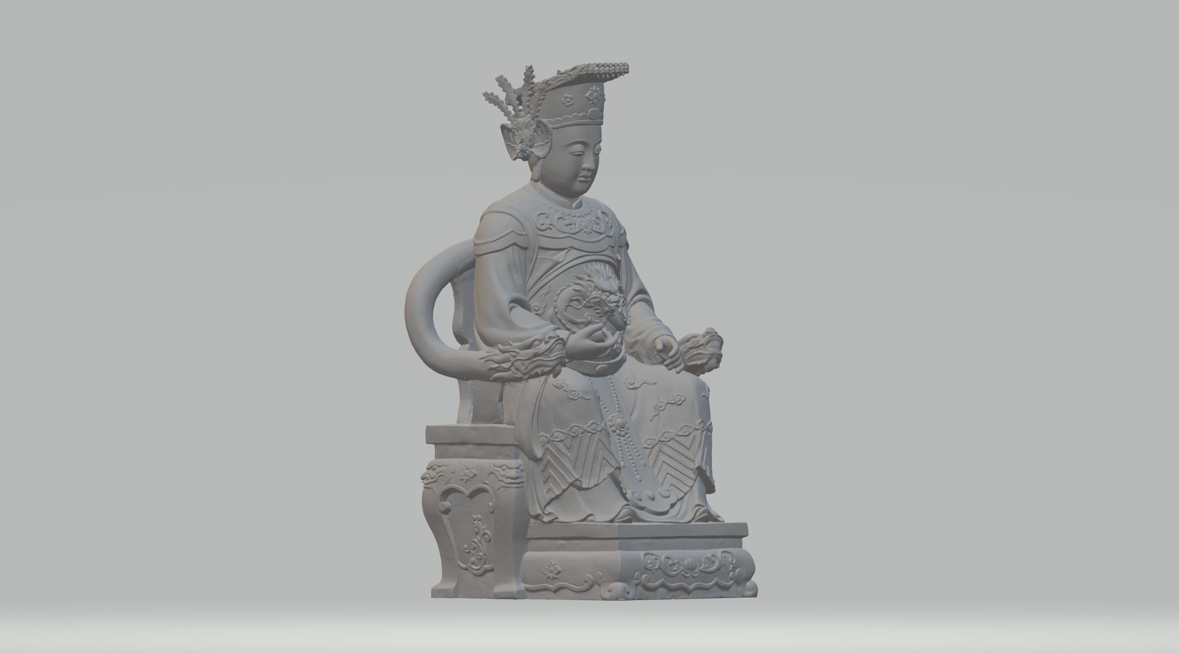 Chinese Lady Queen Mother 3D print model_4