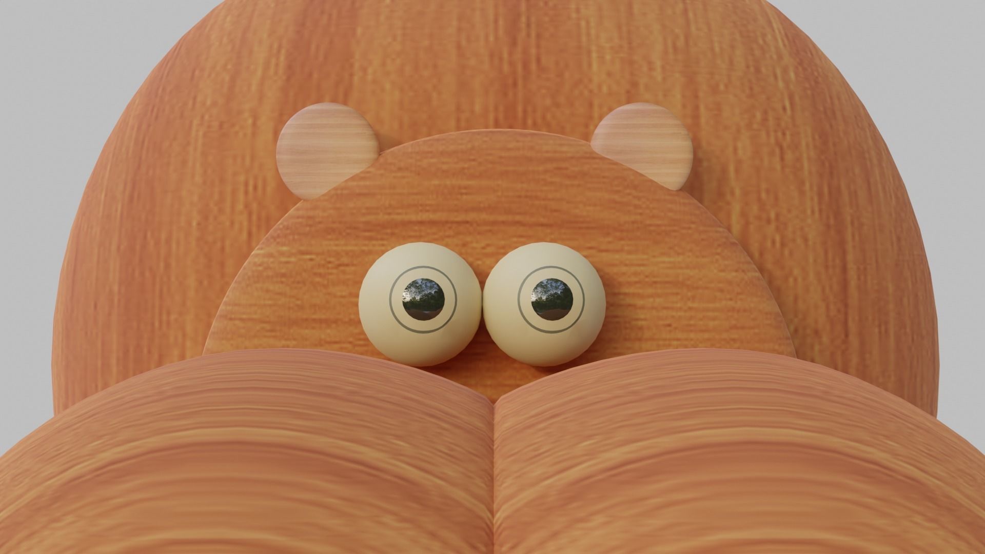 Wooden Carving Hippo Theme Showpiece 3D model_3