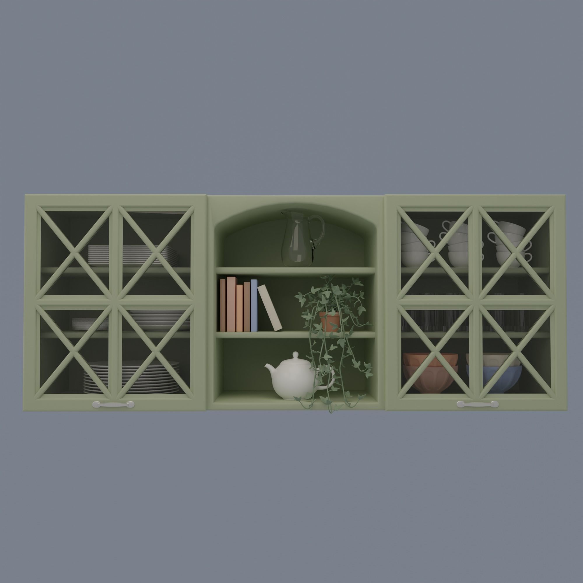 Kitchen and balcony 3D model_9