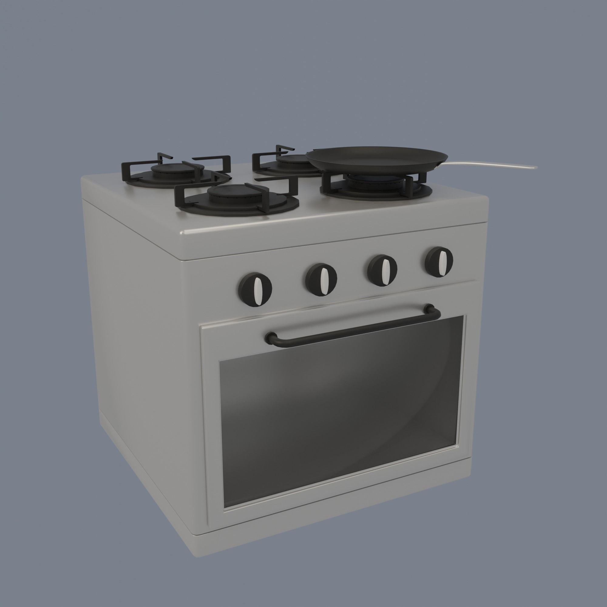 Kitchen and balcony 3D model_13