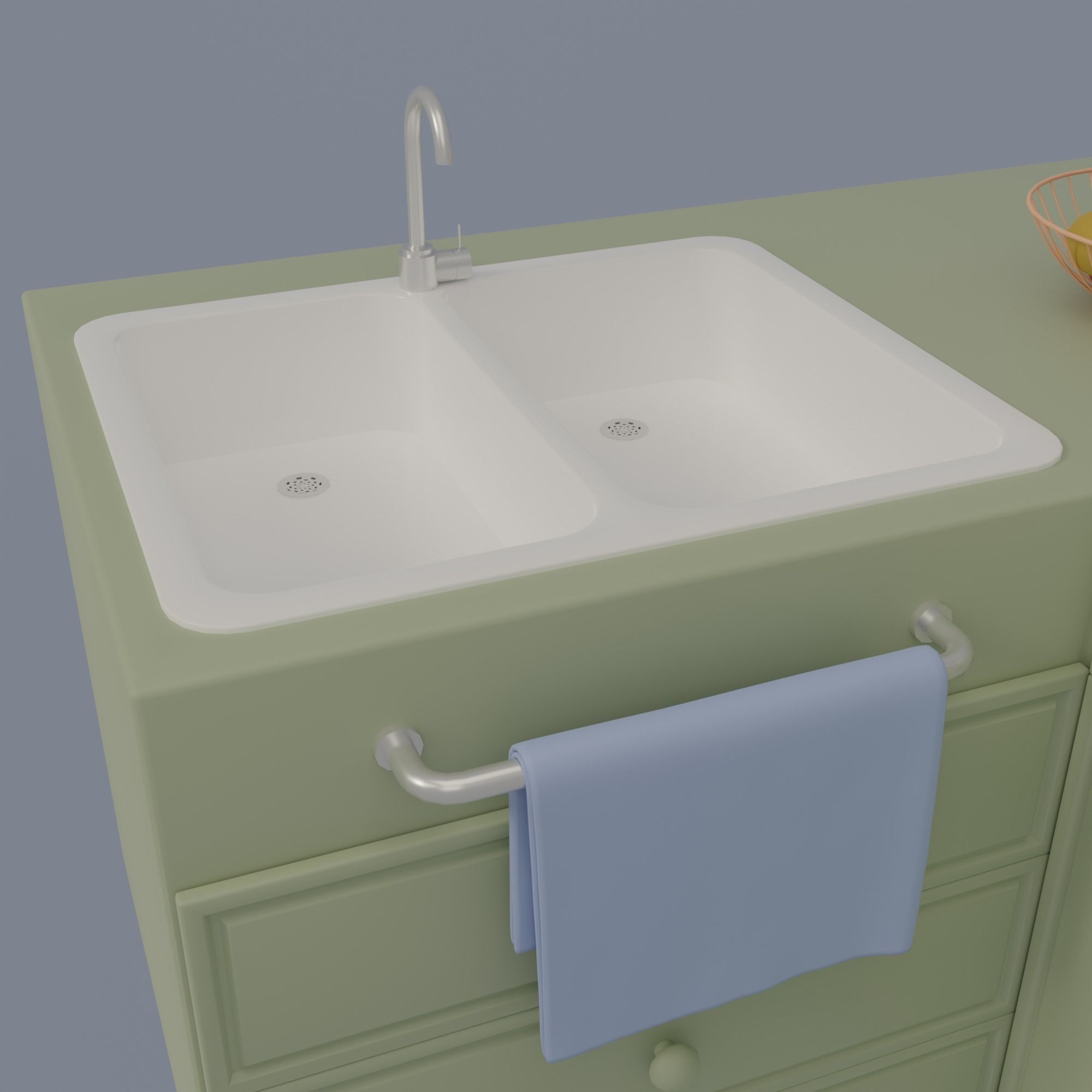 Kitchen and balcony 3D model_24