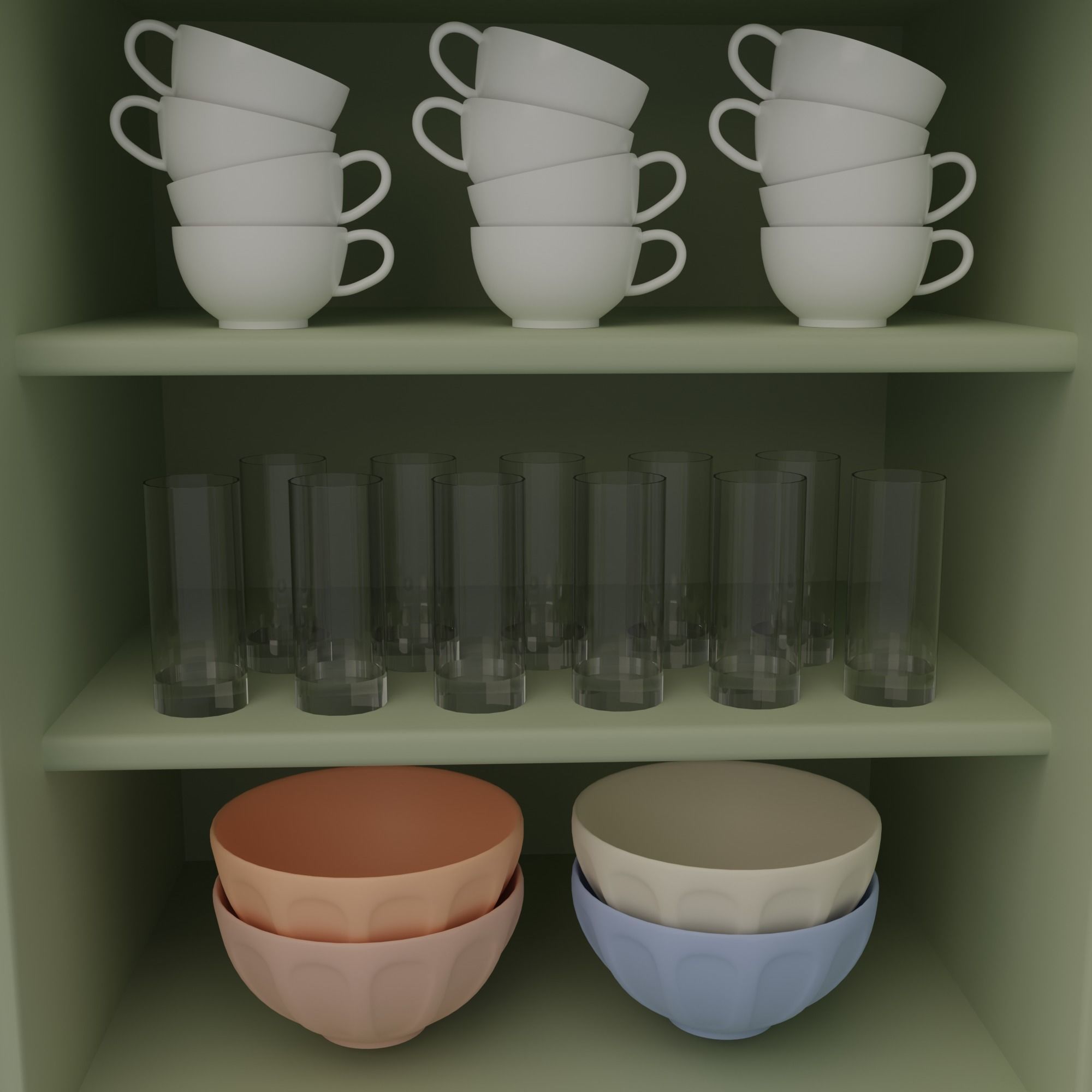 Kitchen and balcony 3D model_12