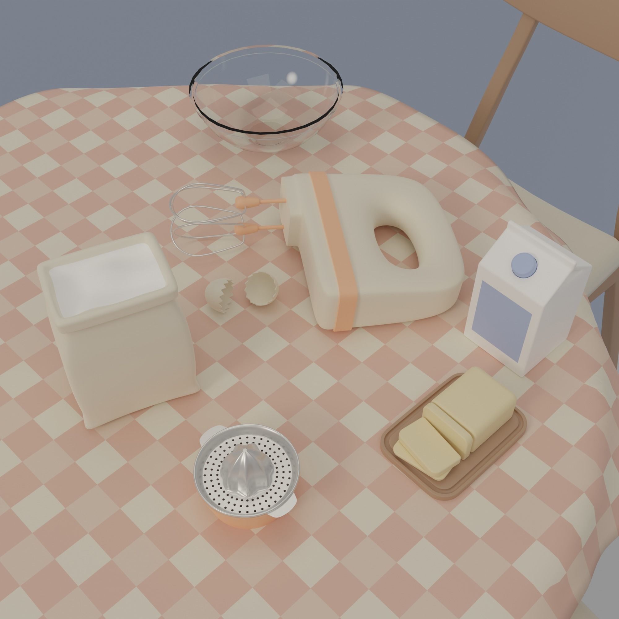 Kitchen and balcony 3D model_15