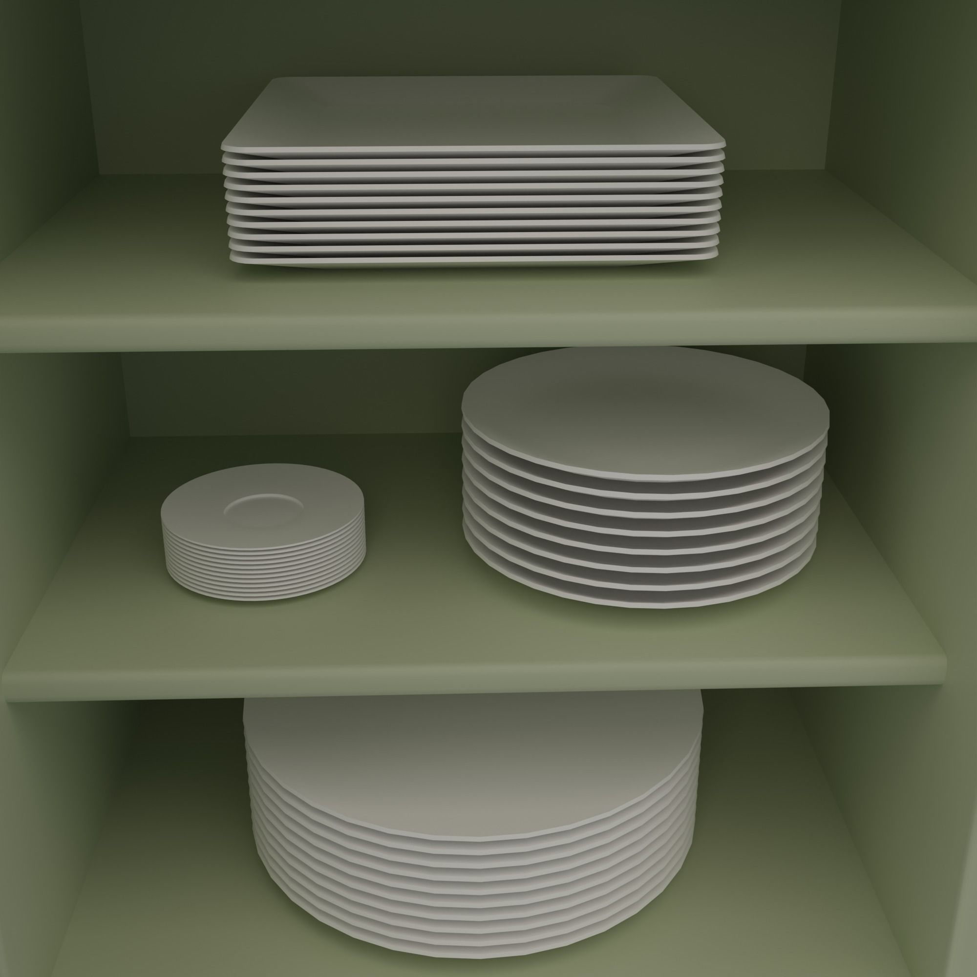 Kitchen and balcony 3D model_11